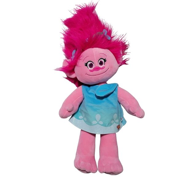 Build a Bear Trolls Poppy 21 inch Plush Blue Dress Dreamworks Stuffed Animal Toy - Picture 1 of 12